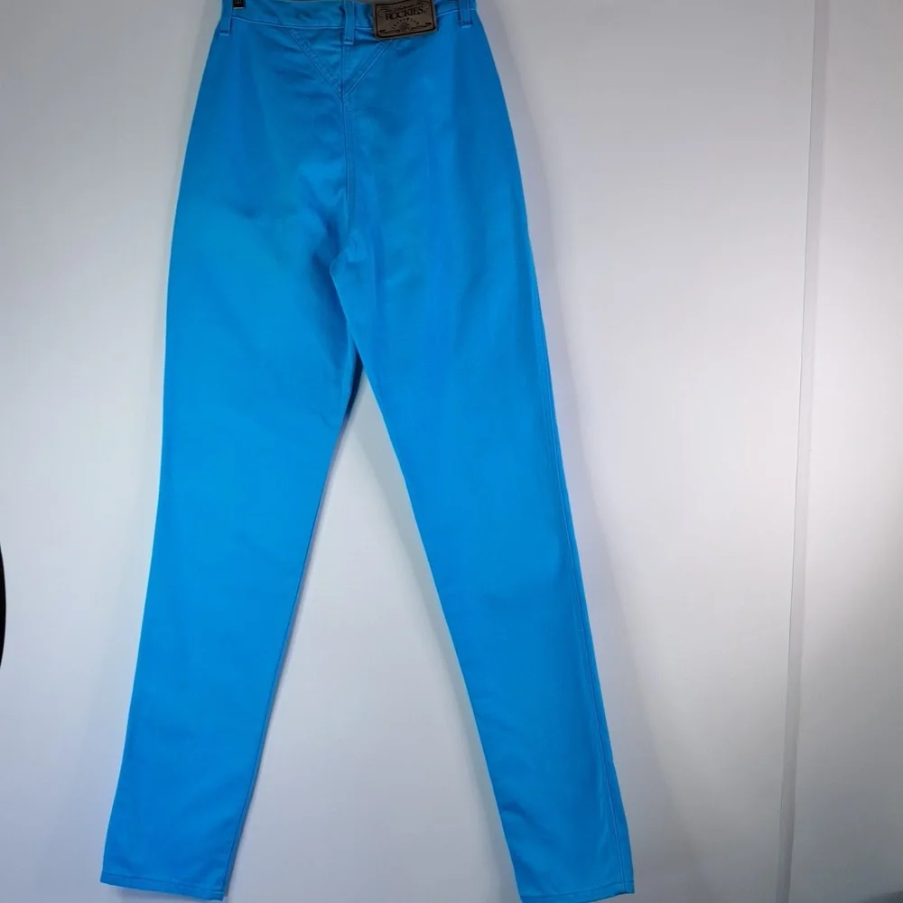 Rockies Robin Egg Blue High-Rise Western Jeans Waist 26" Inseam 37 - Picture 7 of 16